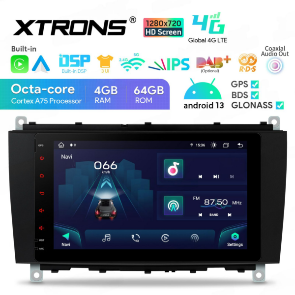 XTRONS 8″ Android Auto & Apple CarPlay Multimeedia (Mercedes-Benz CLK-Klass A209 & C209) 2002-2009 - Image 2