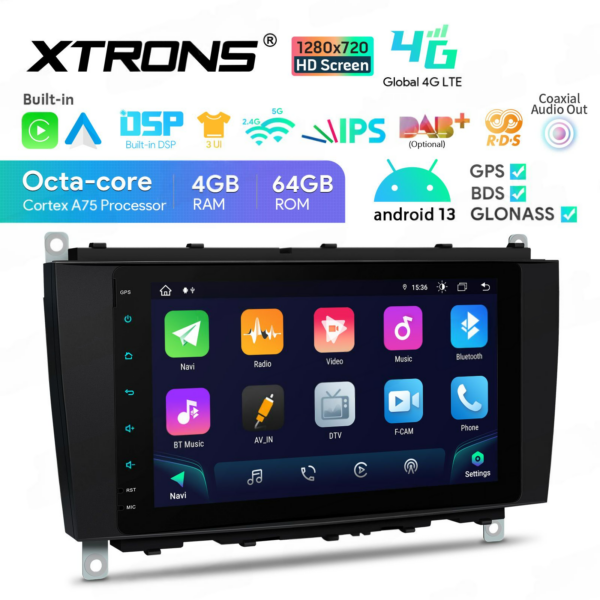 XTRONS 8″ Android Auto & Apple CarPlay Multimeedia (Mercedes-Benz CLK-Klass A209 & C209) 2002-2009 - Image 5